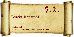 Tamás Kristóf névjegykártya